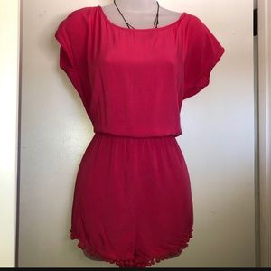 Women’s Bright Pink Romper Size Medium